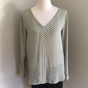 Green patterned blouse
